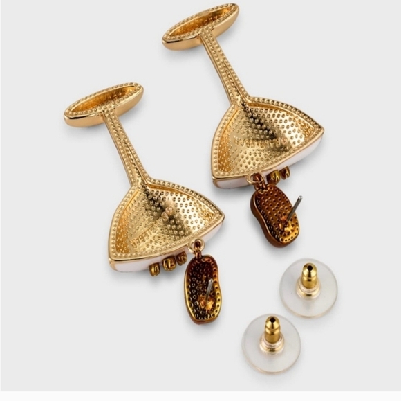 🔹️Baublebar 🔹 Party Fuel "This Is How We Brew It" Espresso Martini Earrings - Picture 2 of 7